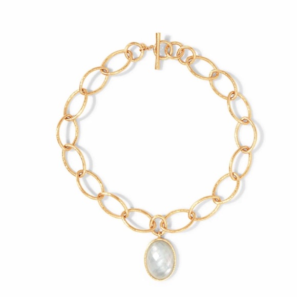 NWT Authentic Luxury Julie Vos Iridescent Charcoal Blue Statement Necklace - Picture 6 of 17